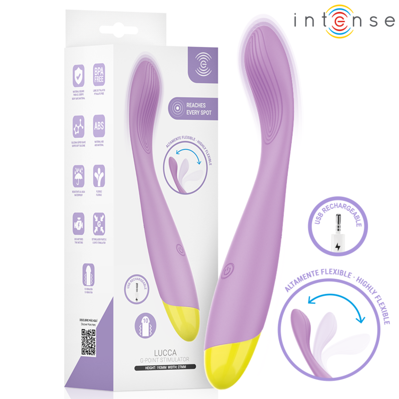 INTENSE - LUCCA FLEXIBLE USB RECHARGEABLE G-POINT STIMULATOR INTENSE HIGH TECH
