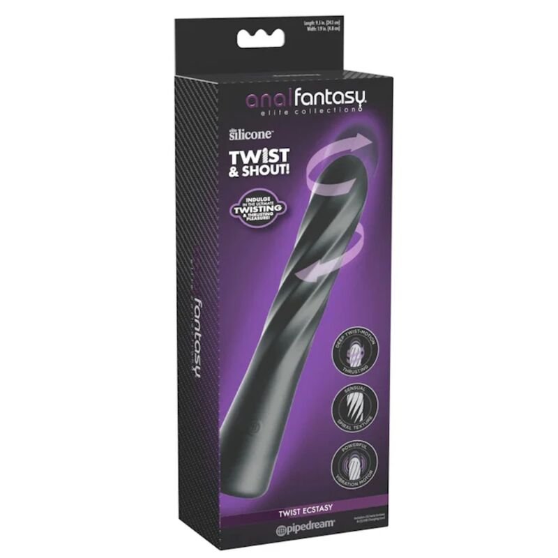 ANAL FANTASY ELITE - TWIST ECSTASY RECHARGEABLE ROTATING ANAL STIMULATOR
