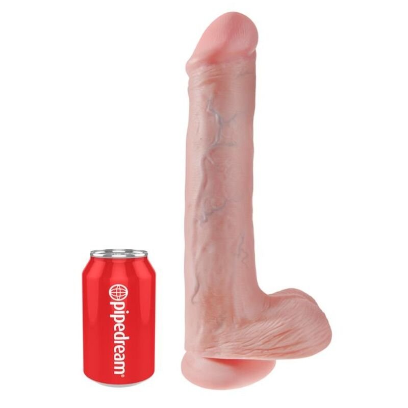 KING COCK - REALISTIC DILDO WITH TESTICLES AND SUCTION CUP 38 CM FLESH KING COCK