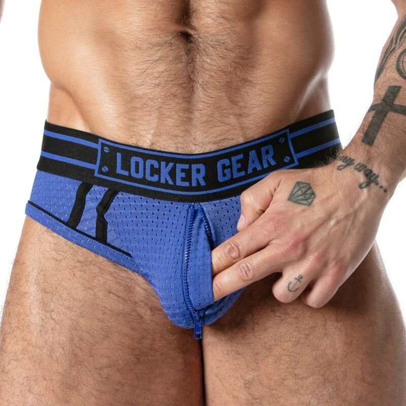 LOCKER GEAR - SPORT MESH JOCK BRIEF BLUE L