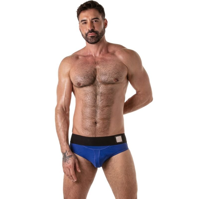 LOCKER GEAR - WIDE WAISTBAND JOCK BRIEF BLUE S LOCKER GEAR
