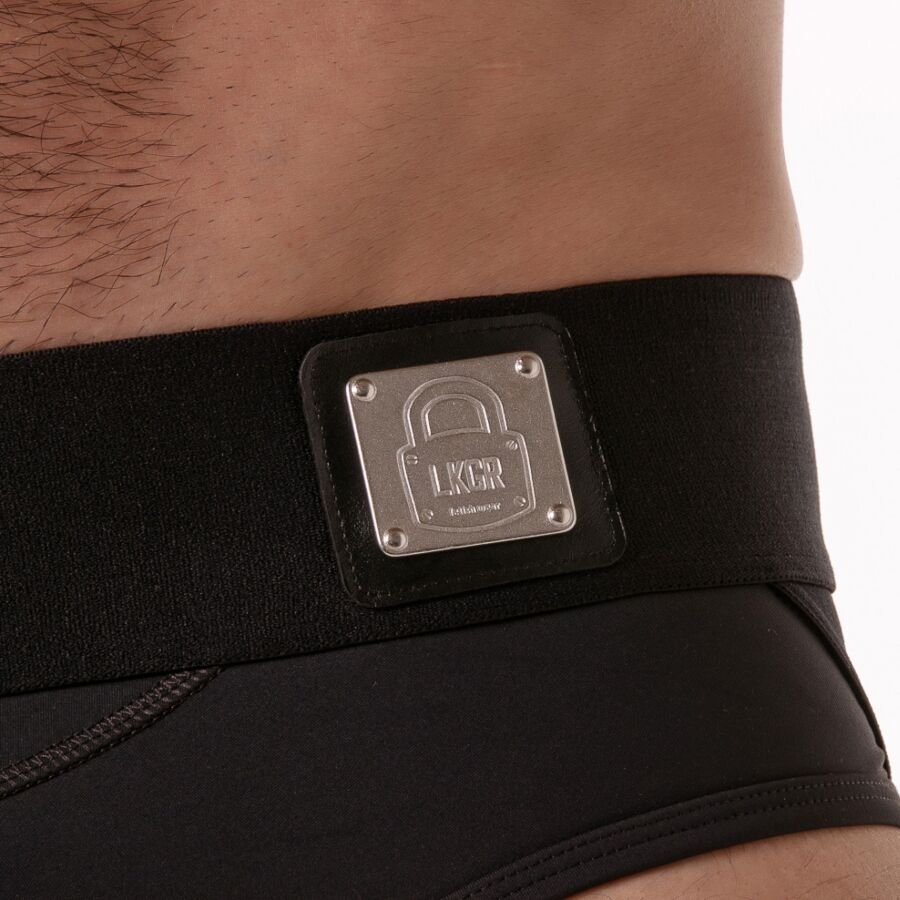LOCKER GEAR - WIDE WAISTBAND JOCK BRIEF BLACK L