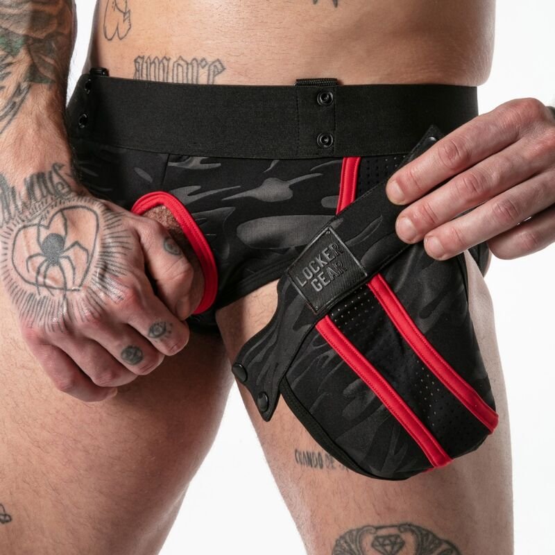 LOCKER GEAR - FULL MILITARY ACCESS JOCK BRIEF RED S