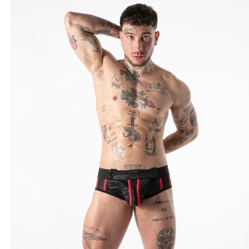 LOCKER GEAR - FULL MILITARY ACCESS JOCK BRIEF RED S LOCKER GEAR