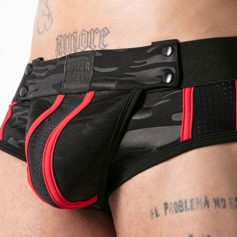 LOCKER GEAR - FULL MILITARY ACCESS JOCK BRIEF RED M