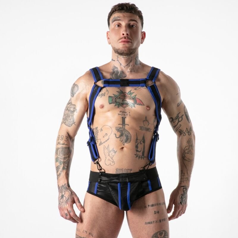 LOCKER GEAR - FULL MILITARY ACCESS HARNESS BLUE S/M LOCKER GEAR