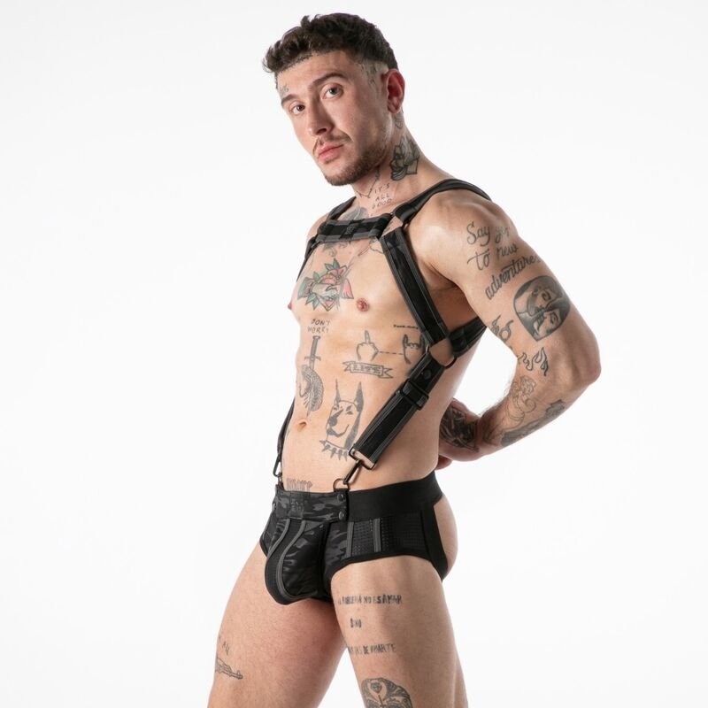 LOCKER GEAR - FULL MILITARY ACCESS HARNESS BLACK L/XL