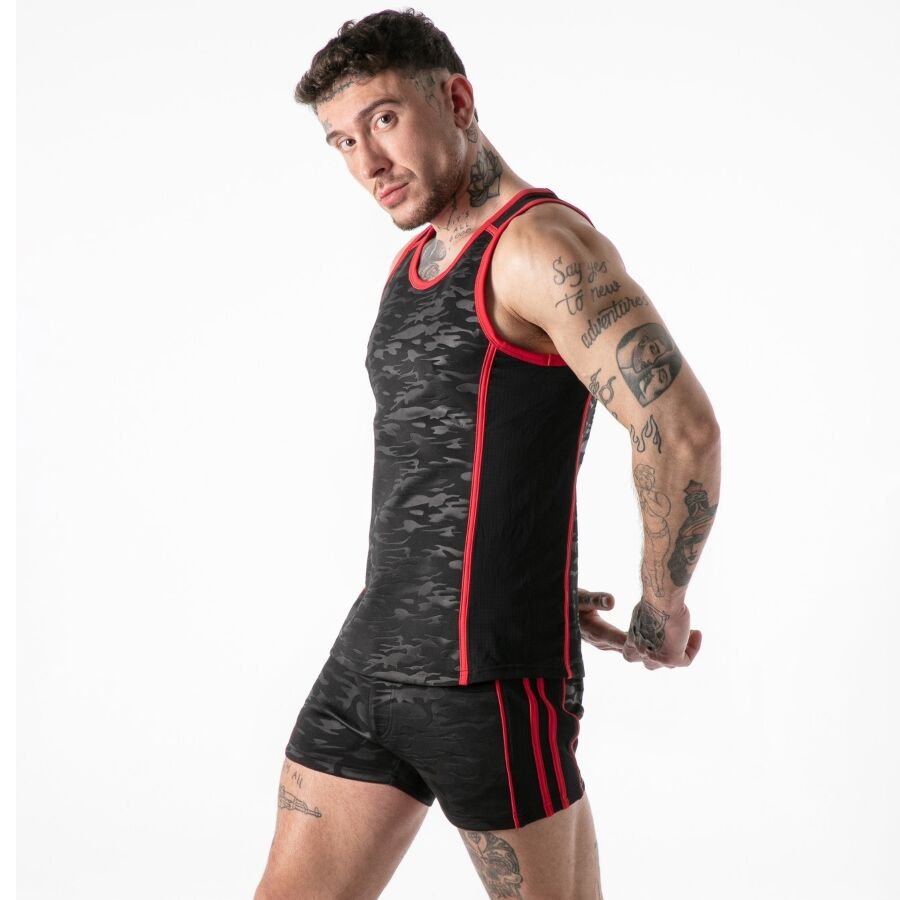 LOCKER GEAR - FULL MILITARY ACCESS TANKTOP RED S LOCKER GEAR