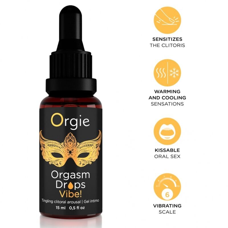 Comprar Orgie - Orgasm Drops Vibe! Vibrating Clitoral Arousal 15 Ml