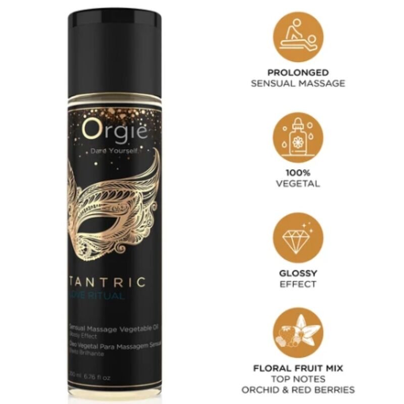 ORGIE - TANTRIC LOVE RITUAL SENSUAL MASSAGE VEGETAL OIL 200 ML ORGIE