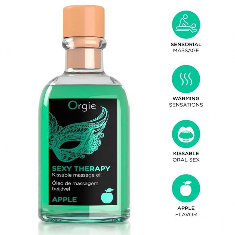 ORGIE - LIPS MASSAGE APPLE KISSABLE MASSAGE SET 100 ML ORGIE