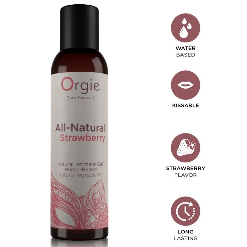 ORGIE - ALL-NATURAL STRAWBERRY KISSABLE WATER-BASED INTIMATE GEL 150 ML ORGIE
