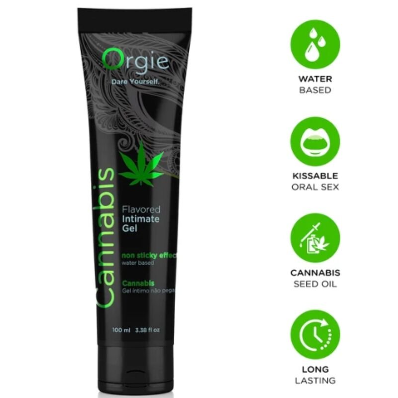 Orgie - Lube Tube Cannabis Kissable Water-based Intimate Gel 100 Ml
