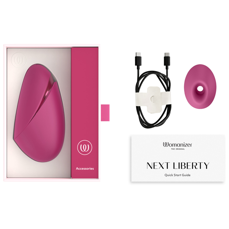 WOMANIZER - NEXT LIBERTY 3D CLITORAL STIMULATOR INTENSE PINK AIR OF PLEASURE