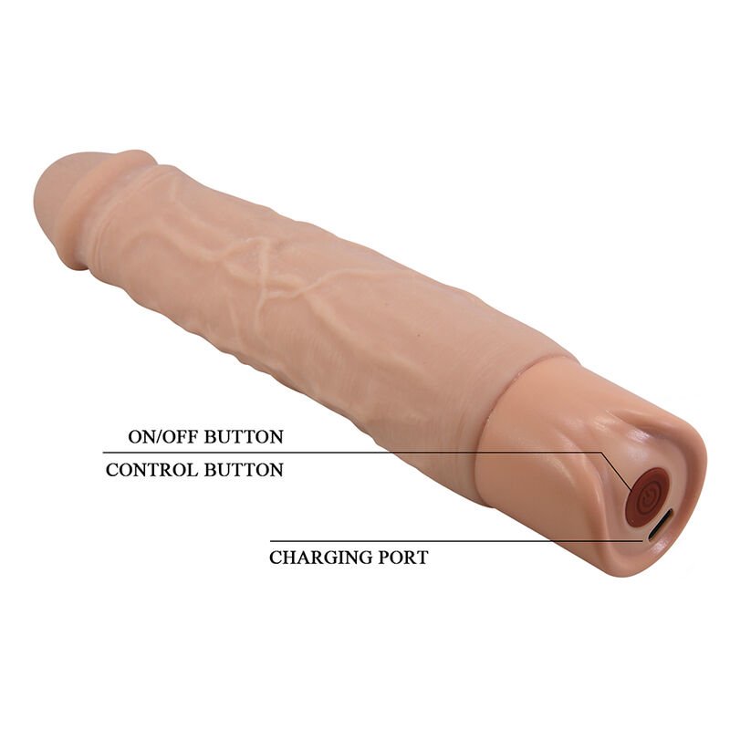 PRETTY LOVE - KESSLER REALISTIC VIBRATING DILDO WITH 10 VIBRATION MODES AND 10 THROWS, 22 CM NATURAL