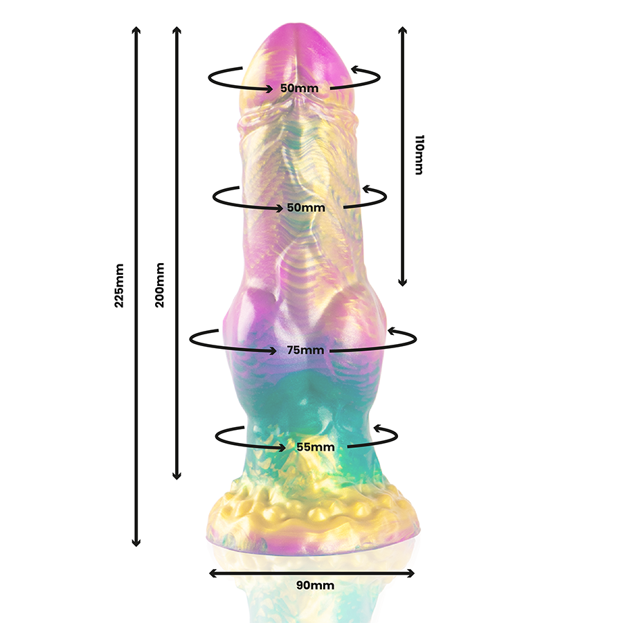 EPIC - IRIS DILDO WITH RAINBOW TESTICLES OF PLEASURE