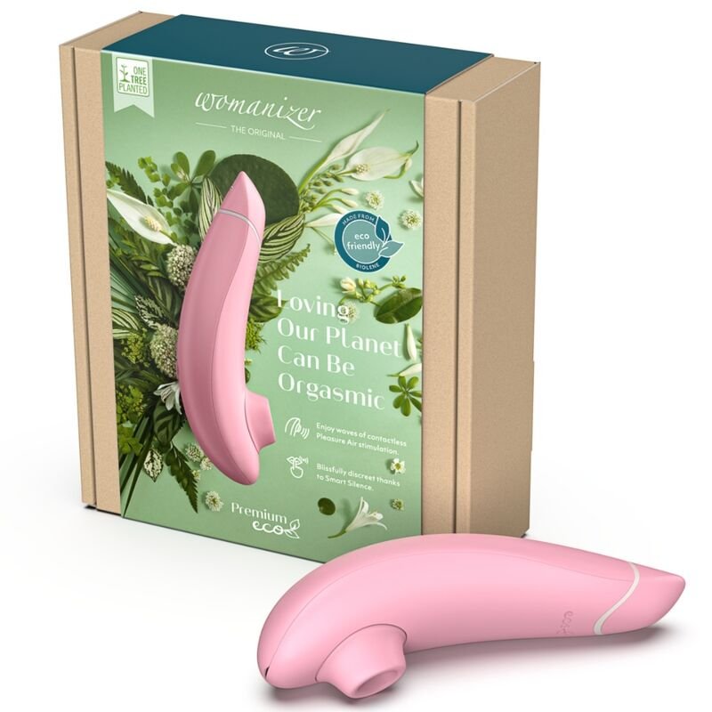 WOMANIZER - PREMIUM ECO SUCTION CLITORAL STIMULATOR 12 INTENSITY LEVELS ROSE