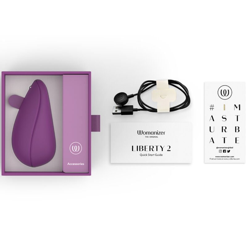 WOMANIZER - LIBERTY 2 SUCTION CLITORAL STIMULATOR 8 INTENSITY LEVELS PURPLE