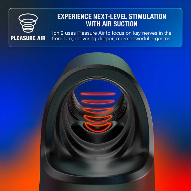 ARCWAVE - ION 2 MALE STROKER WITH PULSATING AIRWAVE STIMULATION BLACK