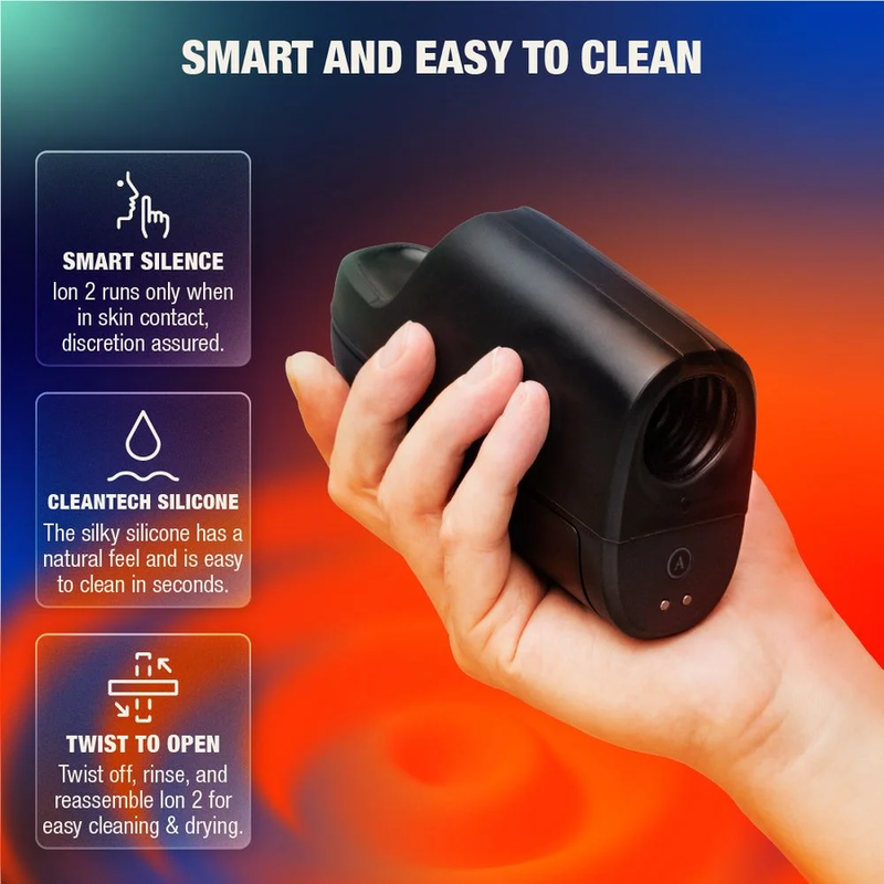 ARCWAVE - ION 2 MALE STROKER WITH PULSATING AIRWAVE STIMULATION BLACK