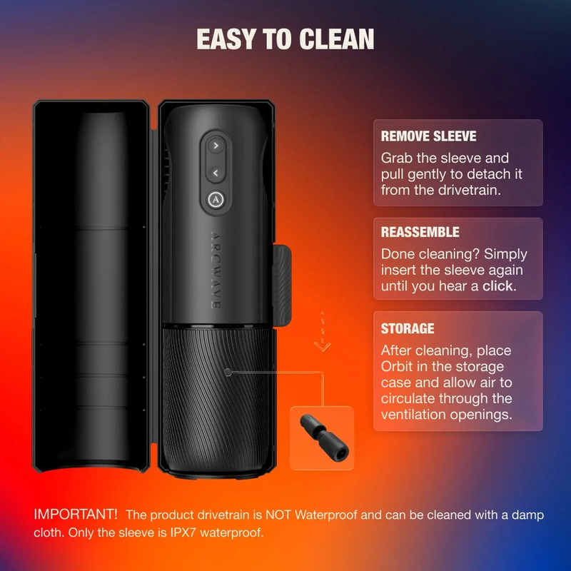ARCWAVE - ORBIT 360° ROTATING MALE MASTURBATOR WITH APP CONTROL BLACK