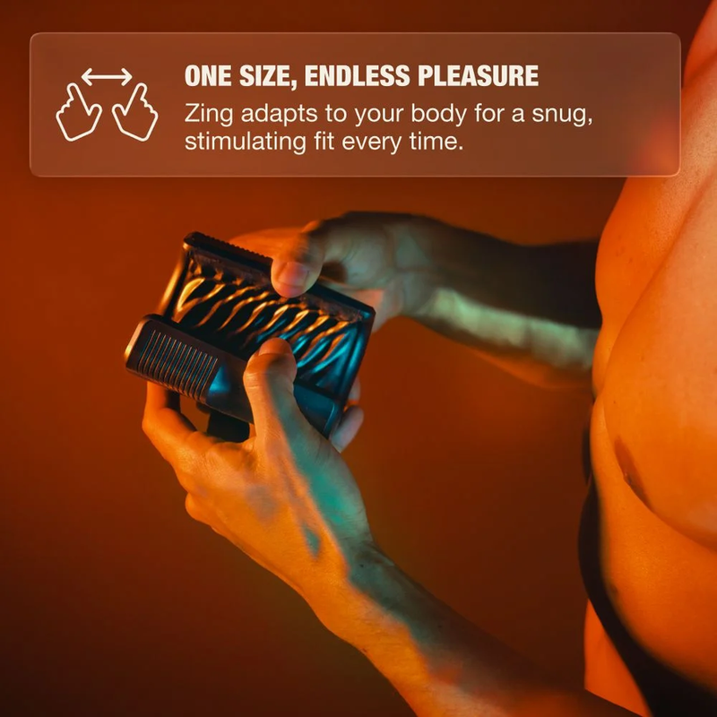 ARCWAVE - ZING VIBRATING MALE STROKER WITH DUAL MOTOR BLACK