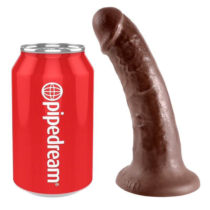 KING COCK 6  PENE MARRÓN 15.2 CM