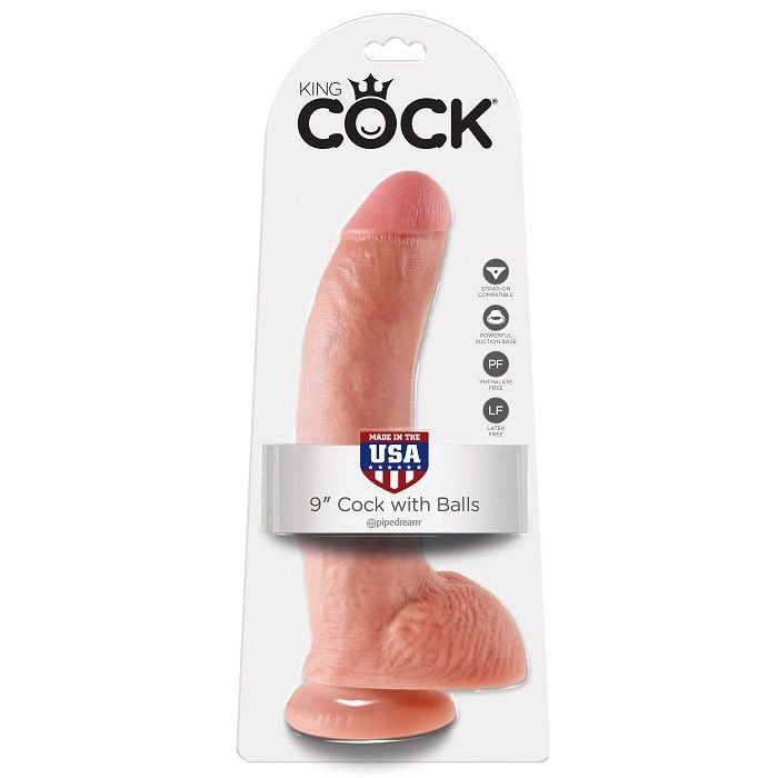 KING COCK - 9 PENE REALÍSTICO NATURAL 22.9 CM KING COCK