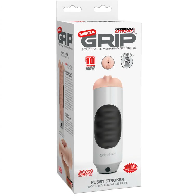 EXTREME TOYZ - PIPEDREAM MEGA GRIP VAGINA MASTURBADOR VIBRADOR EXTREME TOYZ