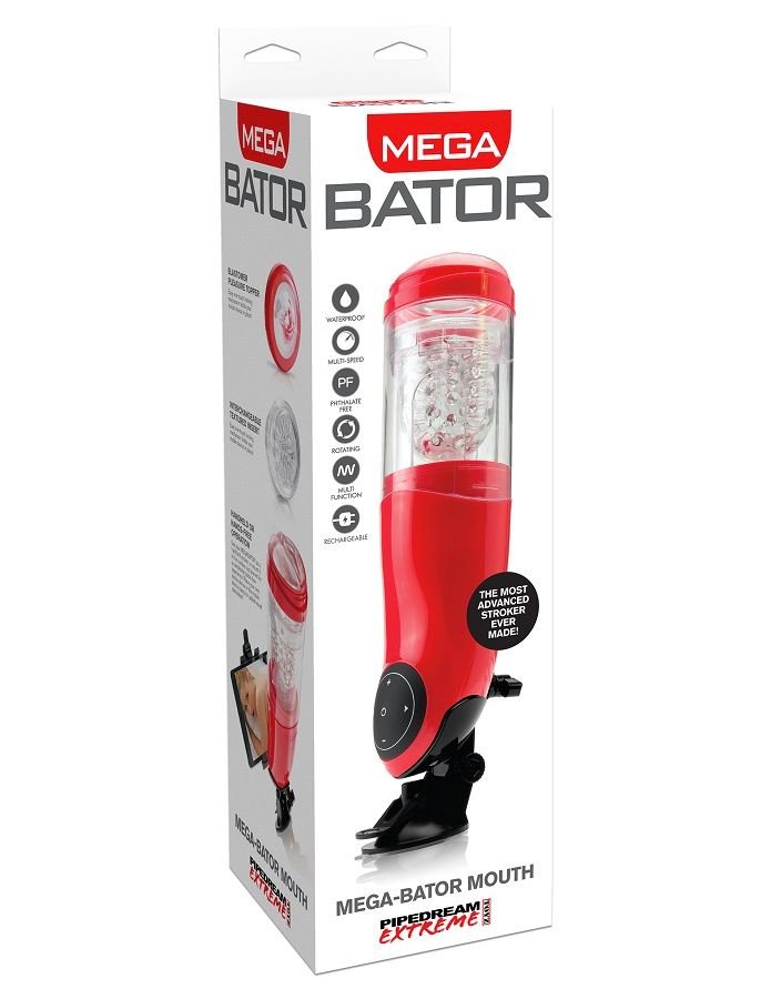 EXTREME TOYZ - PDX MEGA BATOR USB MASTURBADOR MASCULINO BOCA ROJO EXTREME TOYZ